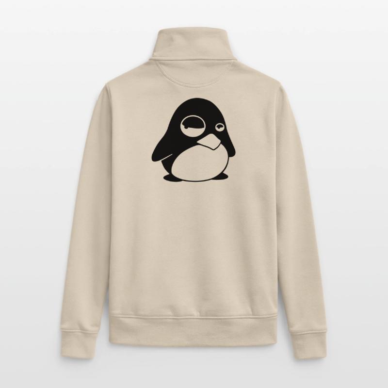 Grumpy Tux – Drôle de Penguin Linux pour les geeks Sweat zippé unisexe en coton bio Stanley/Stella