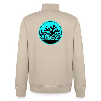 Korallen Symbol Korallenriff Ozean - Unisex Organic Zip Sweatshirt von Stanley/Stella - Cremebeige - Hinten - AI Model Male 185 dark (185cm)