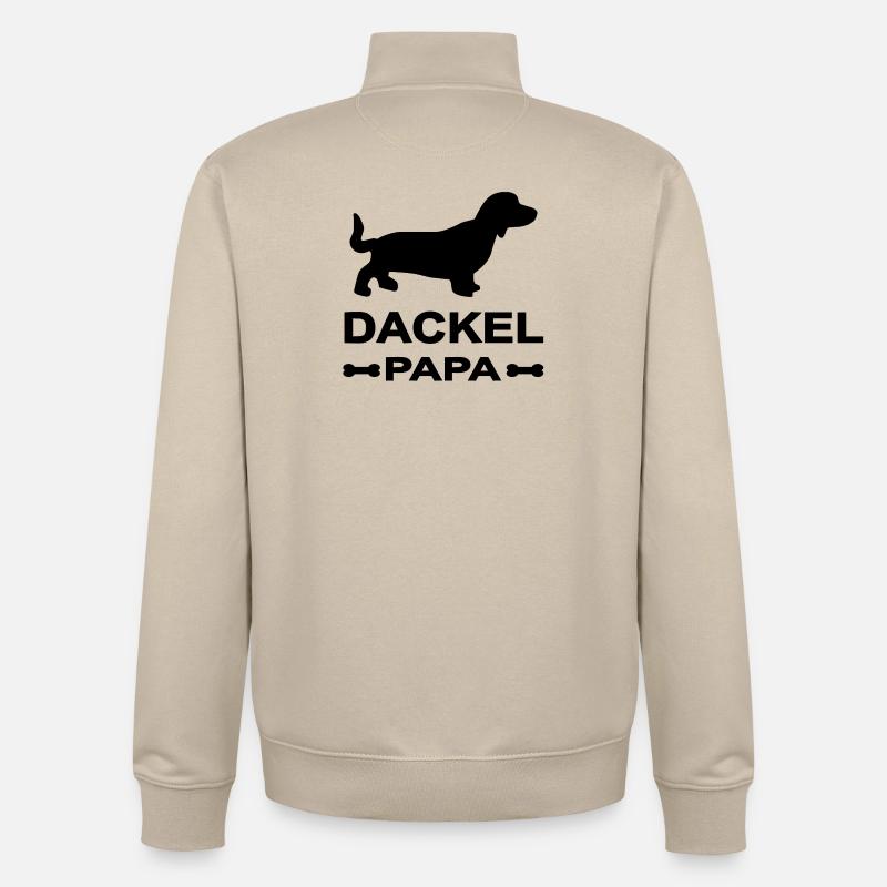 Teckel - Sweat zippé unisexe en coton bio Stanley/Stella - beige crème
