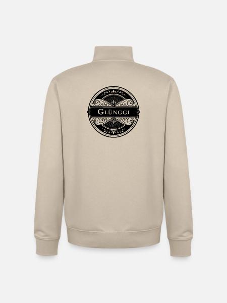 GLÜNGGI EMBLEM - Unisex Organic Zip Sweatshirt von Stanley/Stella - Cremebeige