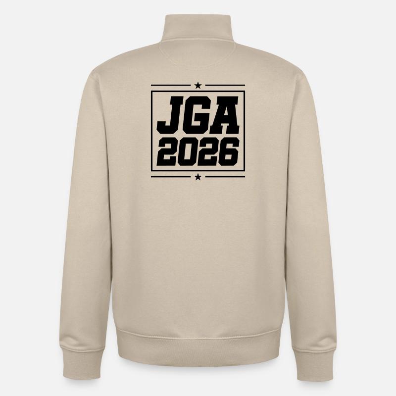 Jga 2026 Junggesellenabschied - Unisex Organic Zip Sweatshirt von Stanley/Stella - Cremebeige