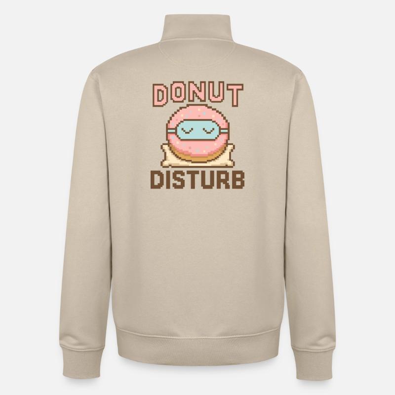 Donut Disturb – Mode Sommeil Doux - Sweat zippé unisexe en coton bio Stanley/Stella - beige crème