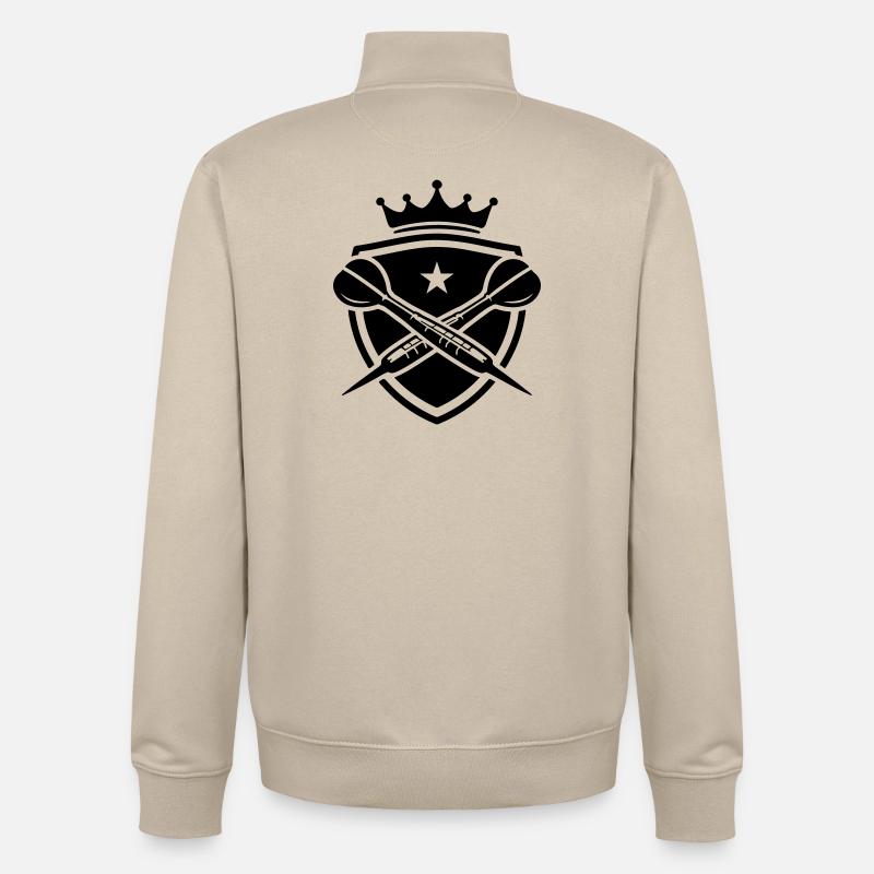 Blason de fléchettes Fléchettes - Sweat zippé unisexe en coton bio Stanley/Stella - beige crème