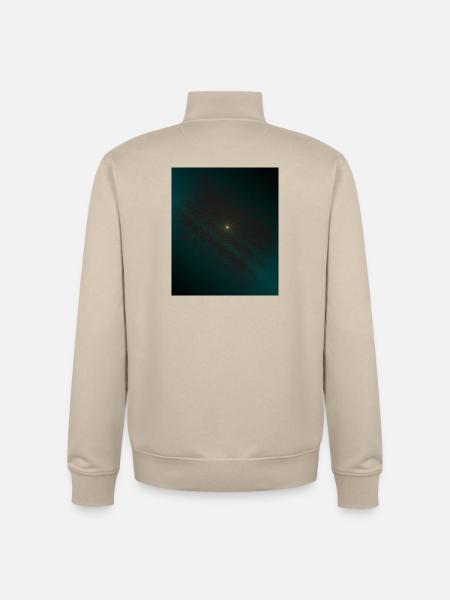 Teal Ringenspiral im Zentrum - Unisex Organic Zip Sweatshirt von Stanley/Stella - Cremebeige