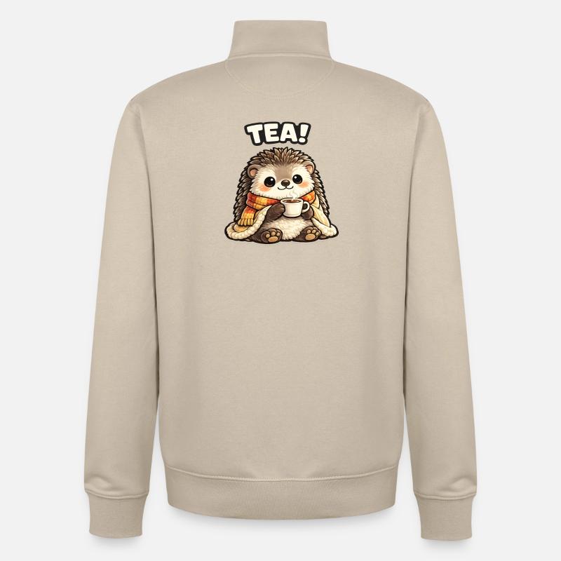 H Hedgehog Tee Time Cozy - Unisex Organic Zip Sweatshirt von Stanley/Stella - Cremebeige