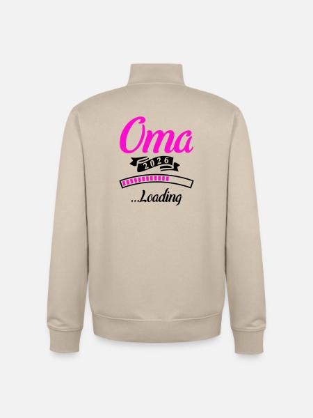 Oma 2026 Loading - Unisex Organic Zip Sweatshirt von Stanley/Stella - Cremebeige
