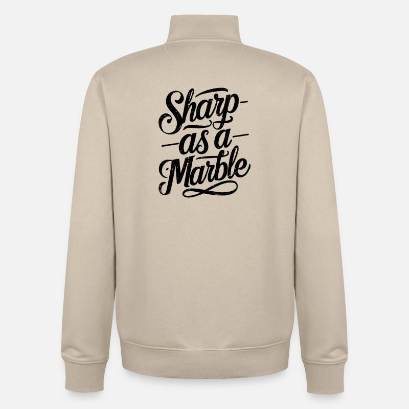 Sharp as a Marble - Unisex Organic Zip Sweatshirt von Stanley/Stella - Cremebeige