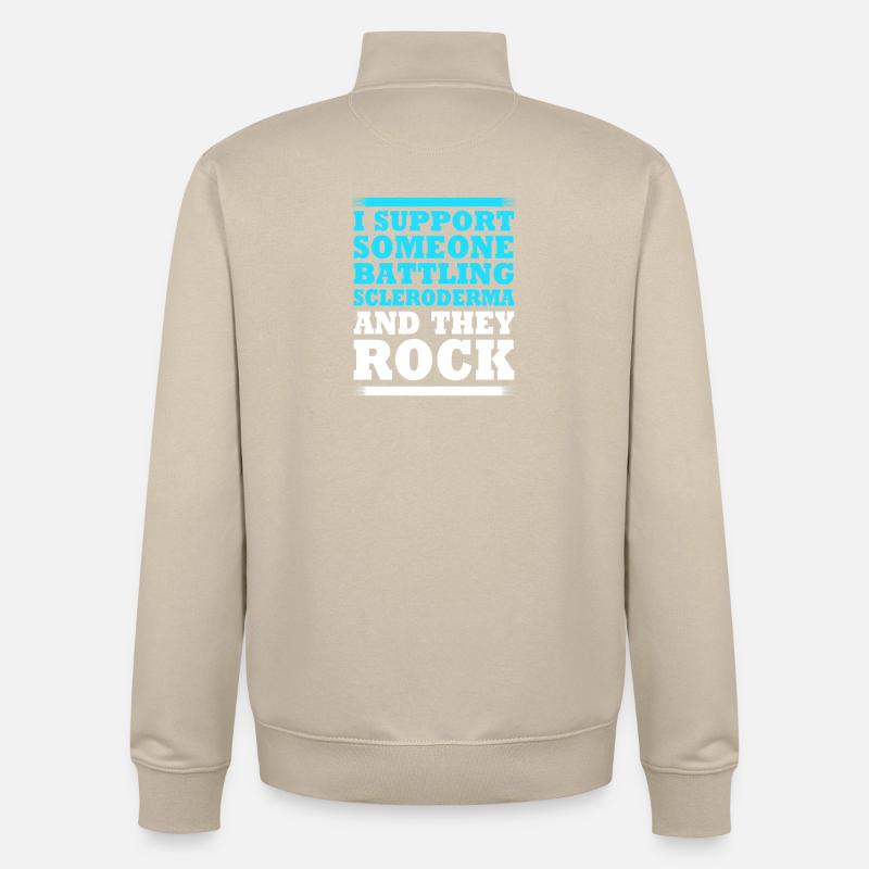 Scleroderma - Unisex Organic Zip Sweatshirt by Stanley/Stella - desert dust