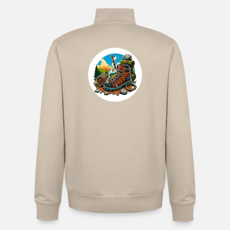 Qualmender Wanderschuh - Unisex Organic Zip Sweatshirt von Stanley/Stella - Cremebeige