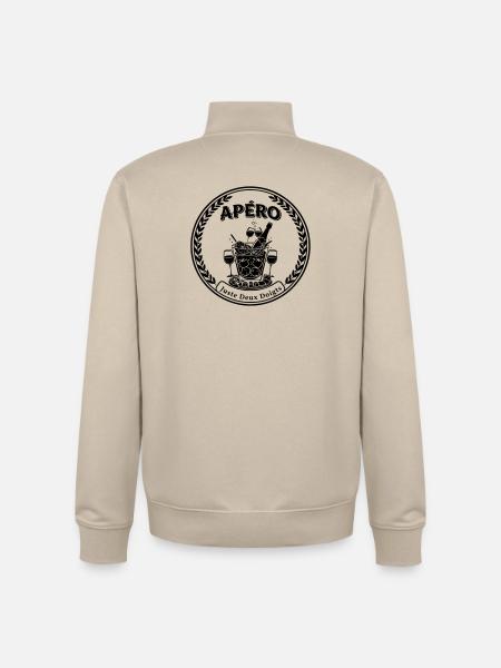 Aperitif humor just two fingers - Unisex Organic Zip Sweatshirt by Stanley/Stella - desert dust