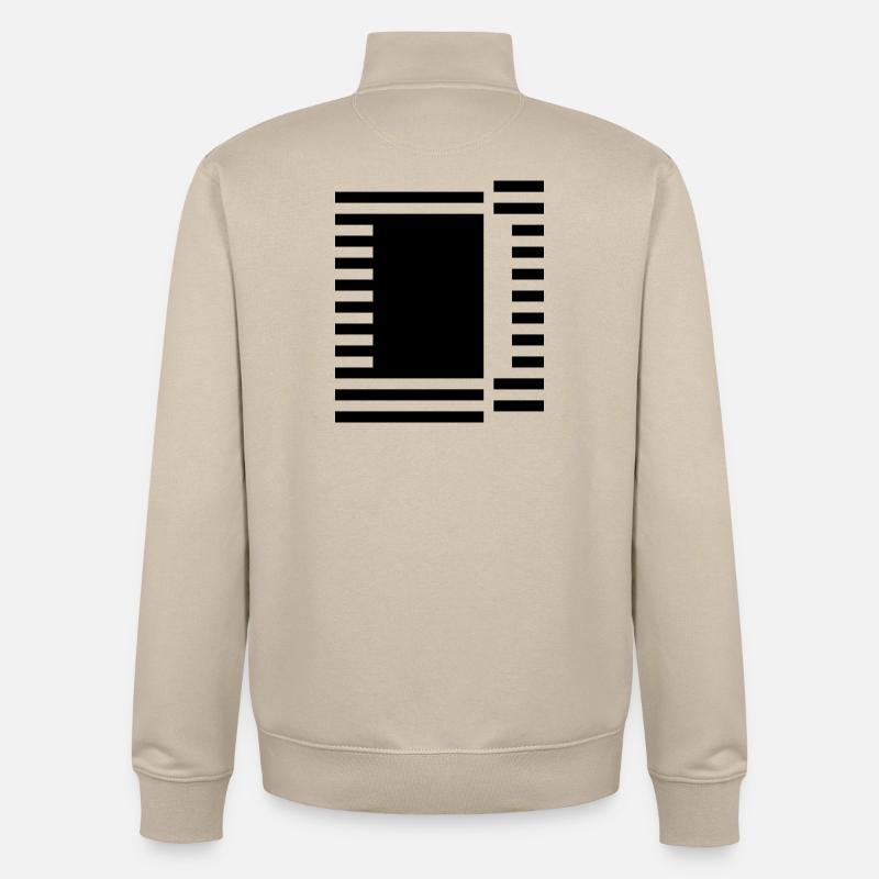 Bitte laden Sie das Designbild hoch - Unisex Organic Zip Sweatshirt von Stanley/Stella - Cremebeige