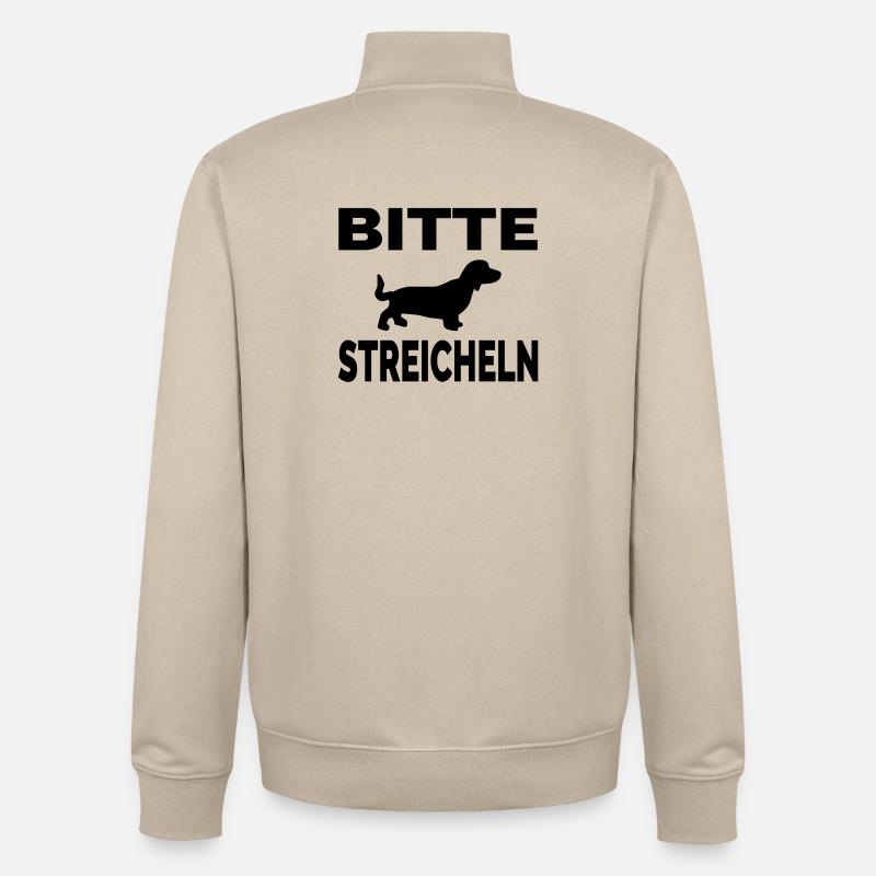 Teckel - Sweat zippé unisexe en coton bio Stanley/Stella - beige crème