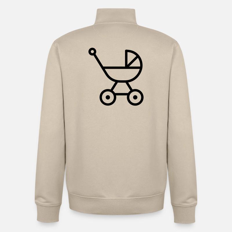 poussette - Sweat zippé unisexe en coton bio Stanley/Stella - beige crème