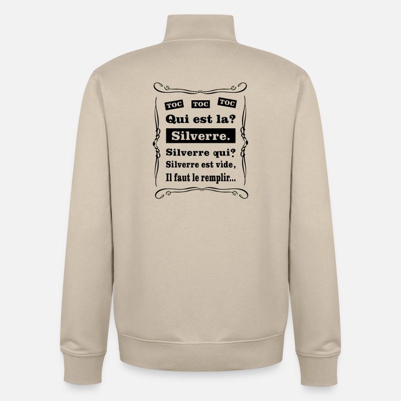 Toc toc toc - Sweat zippé unisexe en coton bio Stanley/Stella - beige crème