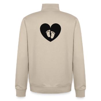 Baby-Fußabdruck - Unisex Organic Zip Sweatshirt von Stanley/Stella - Cremebeige - Hinten - AI Model Male 185 dark (185cm)