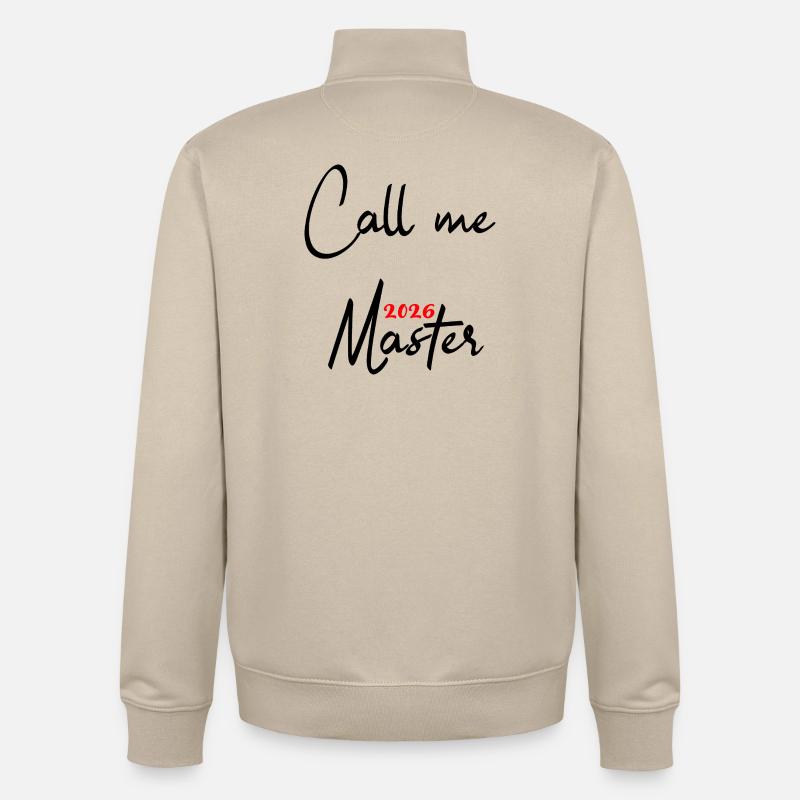 Master 2026 Diplôme - Sweat zippé unisexe en coton bio Stanley/Stella - beige crème