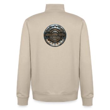 Year of manufacture 1976 – original parts 50th birthday man - Unisex Organic Zip Sweatshirt by Stanley/Stella - desert dust - Back - AI Model Male 185 dark (185cm)
