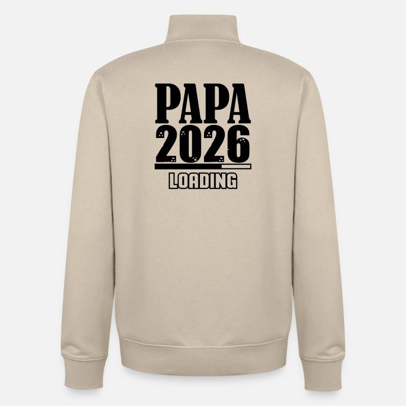Papa 2026 Loading - Unisex Organic Zip Sweatshirt by Stanley/Stella - desert dust
