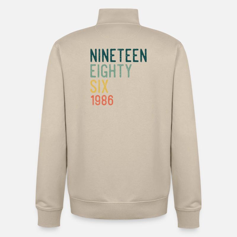 Nineteen Eighty-Six Retro - Unisex Organic Zip Sweatshirt by Stanley/Stella - desert dust