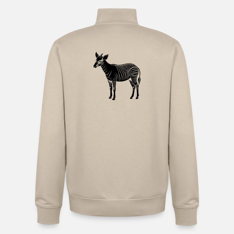 Okapi - Unisex Organic Zip Sweatshirt by Stanley/Stella - desert dust