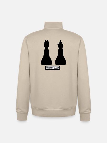 king_and_queen - Unisex Organic Zip Sweatshirt von Stanley/Stella - Cremebeige