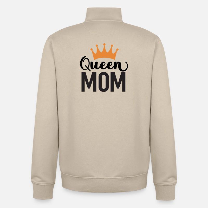 Die Mutter der Königin - Unisex Organic Zip Sweatshirt von Stanley/Stella - Cremebeige