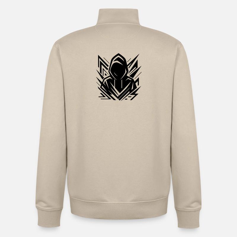 Pointes de sweat à capuche de l’ombre - Sweat zippé unisexe en coton bio Stanley/Stella - beige crème