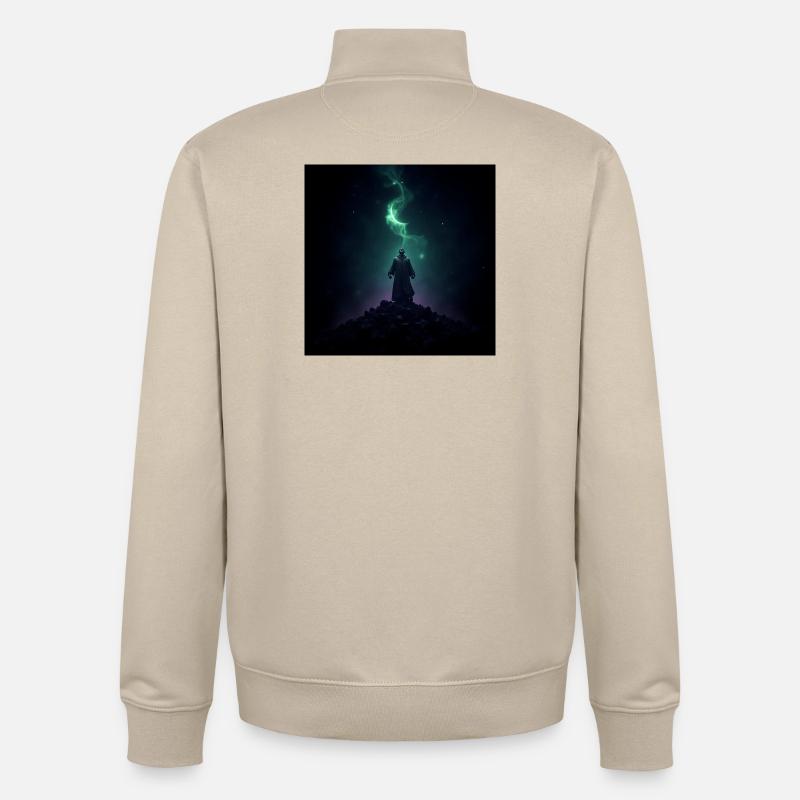 Shadow Mage at Aurora Hill - Unisex Organic Zip Sweatshirt by Stanley/Stella - desert dust