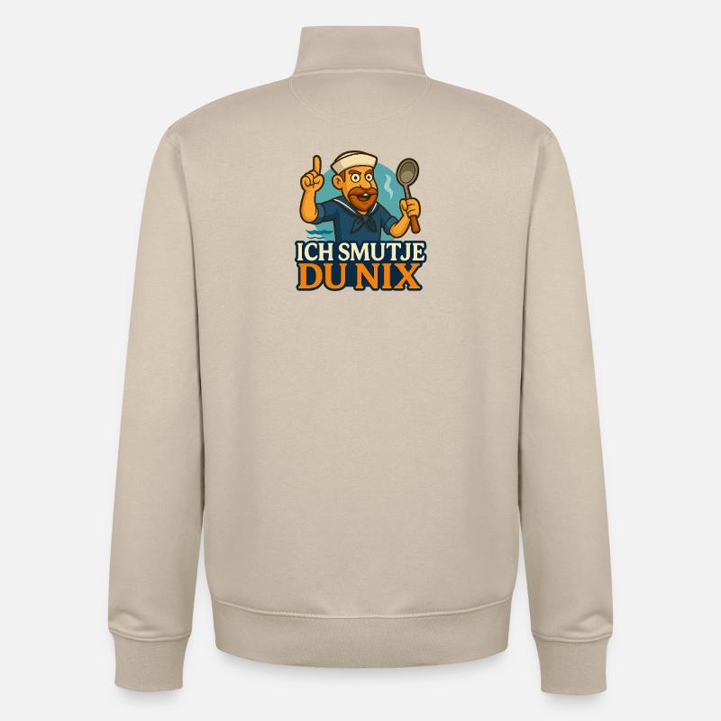 Bootsküchenchef Spruch "Ich Smutje - Du Nix" - Unisex Organic Zip Sweatshirt von Stanley/Stella - Cremebeige