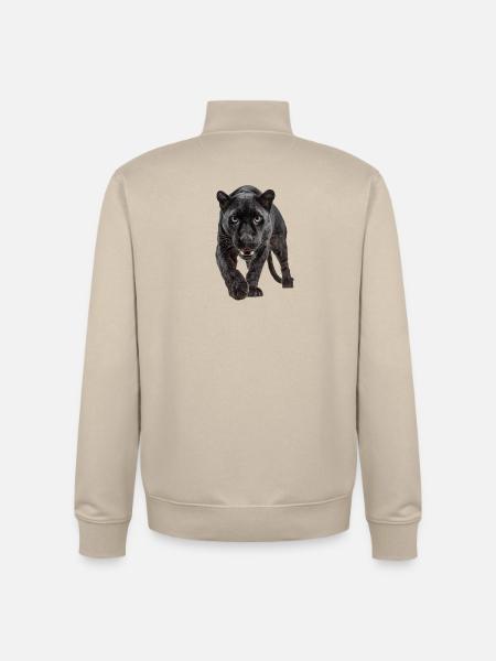 Schwarzer Panther – Kraft, Fokus, Dominanz - Unisex Organic Zip Sweatshirt by Stanley/Stella - desert dust