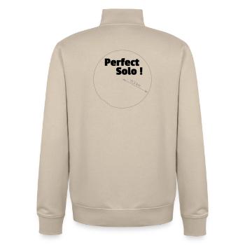 Perfect Solo - Unisex Organic Zip Sweatshirt by Stanley/Stella - desert dust - Back - AI Model Male 185 dark (185cm)