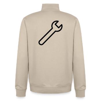 DIY Key - Unisex Organic Zip Sweatshirt by Stanley/Stella - desert dust - Back - AI Model Male 185 dark (185cm)