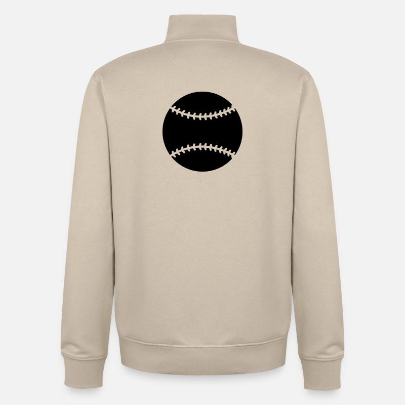 Baseball - Sweat zippé unisexe en coton bio Stanley/Stella - beige crème
