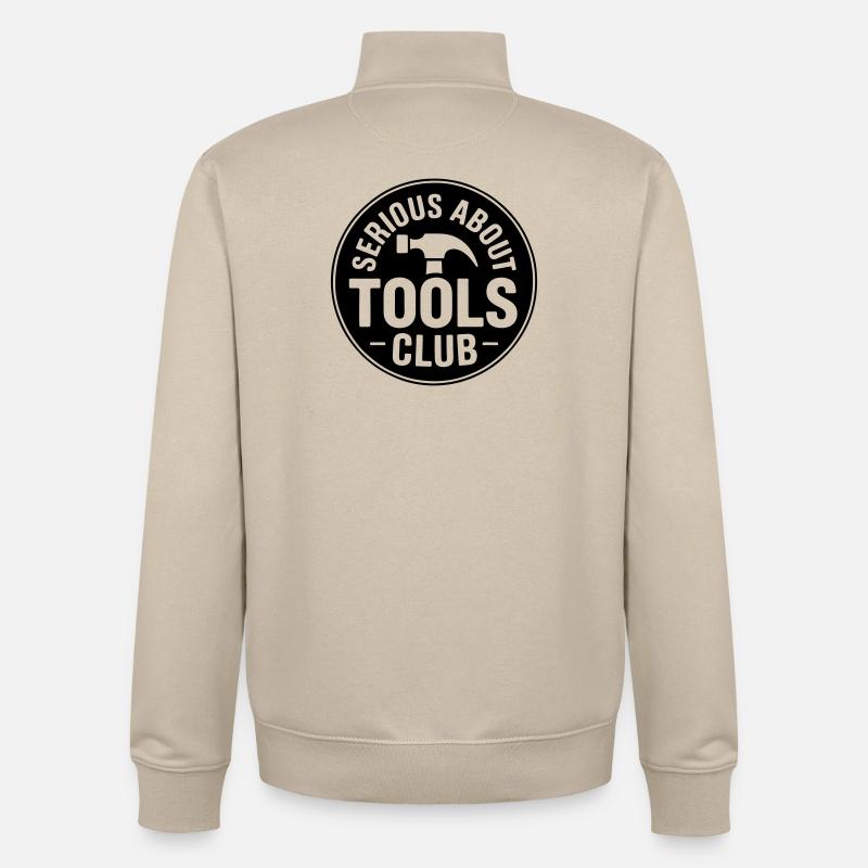Sérieux à propos du club d’outils - Sweat zippé unisexe en coton bio Stanley/Stella - beige crème