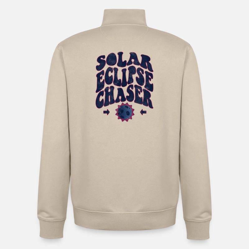 Solar eclipse chaser - Unisex Organic Zip Sweatshirt by Stanley/Stella - desert dust