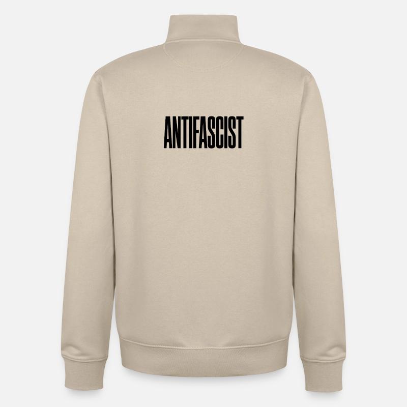 Antifaschist – Antifa Tee - Unisex Organic Zip Sweatshirt von Stanley/Stella - Cremebeige