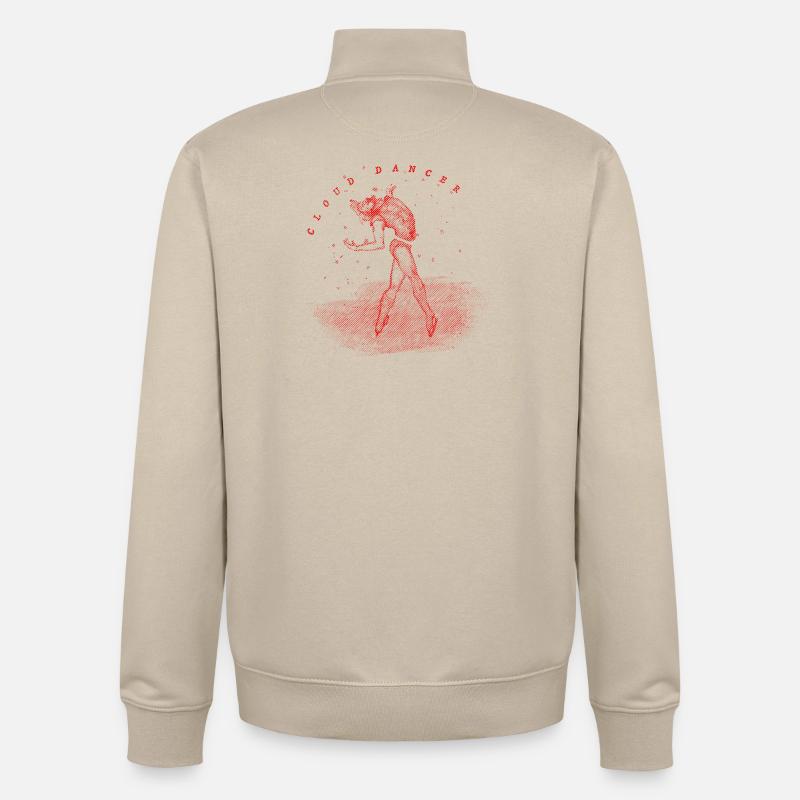 CloudDancer - Sweat zippé unisexe en coton bio Stanley/Stella - beige crème