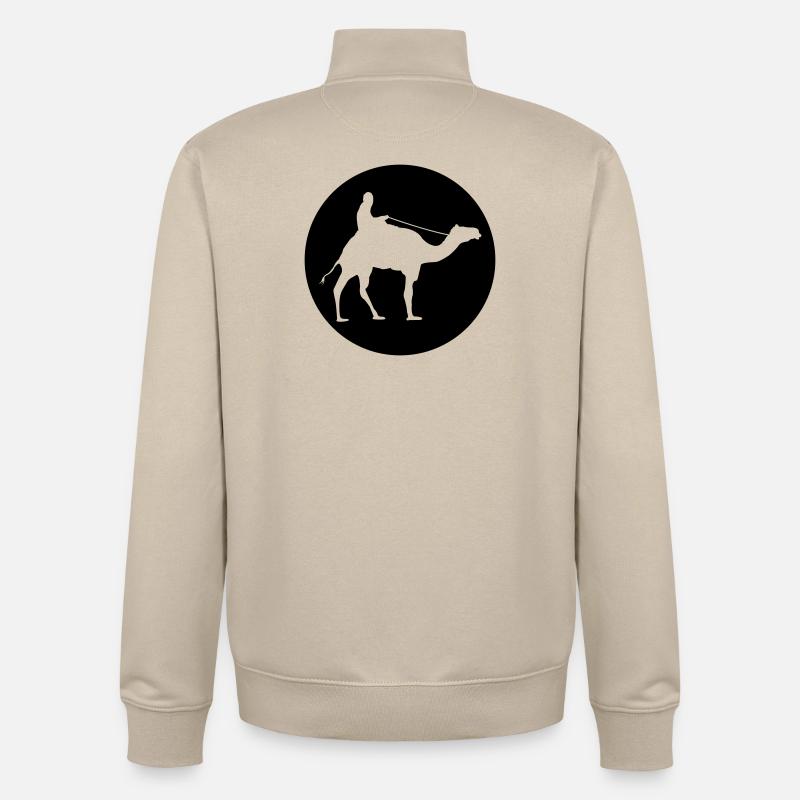 Kamel Reiten - Unisex Organic Zip Sweatshirt von Stanley/Stella - Cremebeige