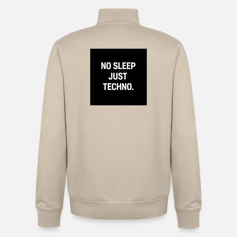 No Sleep Just Techno - Unisex Organic Zip Sweatshirt von Stanley/Stella - Cremebeige