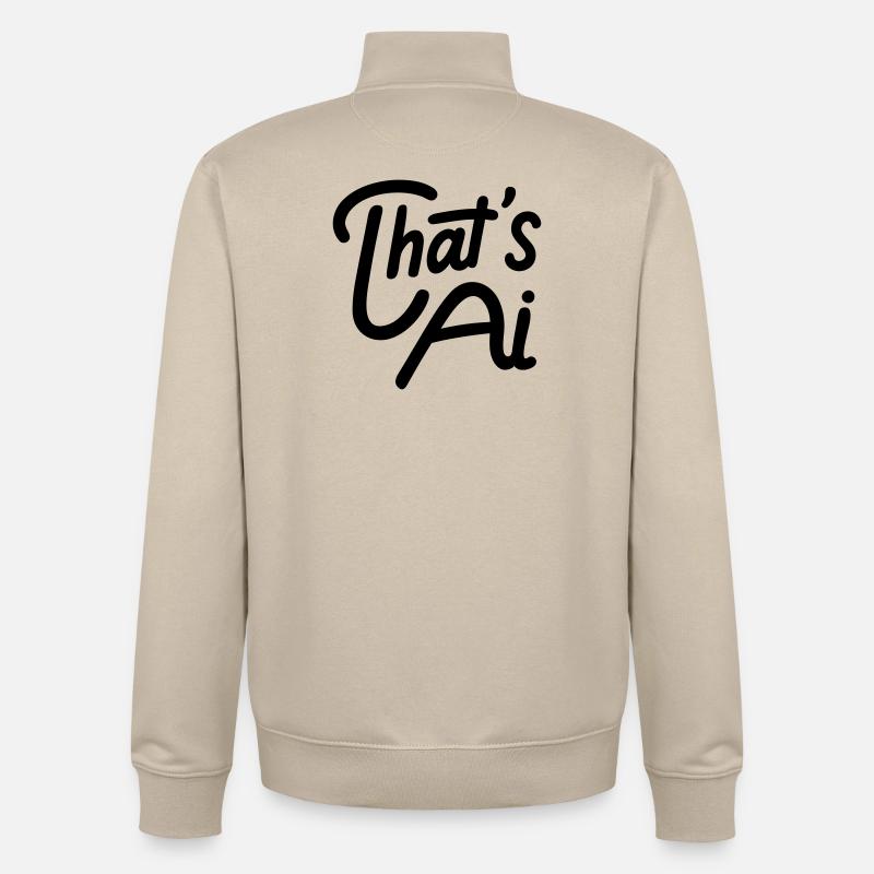That's AI Handwritten Typography - Unisex Organic Zip Sweatshirt von Stanley/Stella - Cremebeige