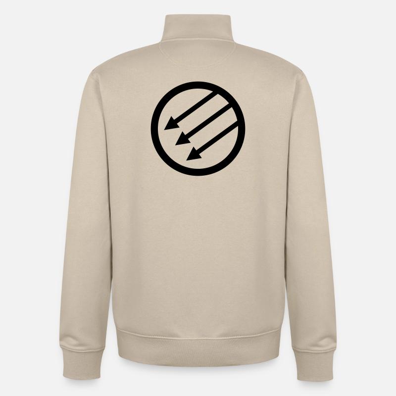 Iron Front / Eiserne Front / Järnfronten - Unisex Organic Zip Sweatshirt by Stanley/Stella - desert dust