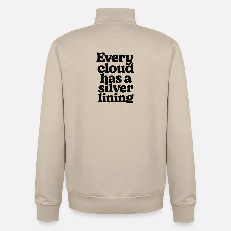 Il n’y a pas de mal qui ne vienne pas du bien - Sweat zippé unisexe en coton bio Stanley/Stella - beige crème