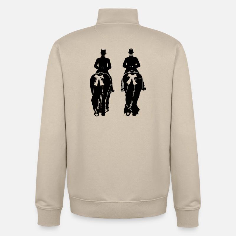 KŘIŽERJEJ ... A čěs ! - Sweat zippé unisexe en coton bio Stanley/Stella - beige crème