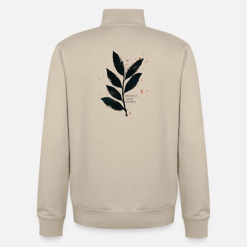 Protect Your Energy - Achtsamkeit Design - Unisex Organic Zip Sweatshirt von Stanley/Stella - Cremebeige