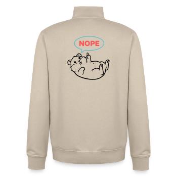 Hamster Nope Comic Farbig - Unisex Organic Zip Sweatshirt von Stanley/Stella - Cremebeige - Hinten - AI Model Male 185 dark (185cm)