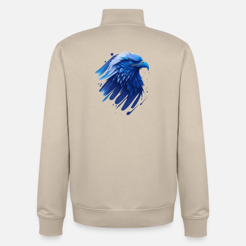 Blue Eagle - Sweat zippé unisexe en coton bio Stanley/Stella - beige crème