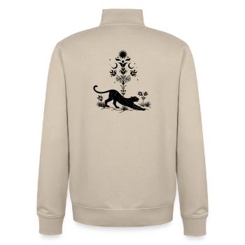 Cosmic Leopard Boho - Unisex Organic Zip Sweatshirt von Stanley/Stella - Cremebeige - Hinten - AI Model Male 185 dark (185cm)