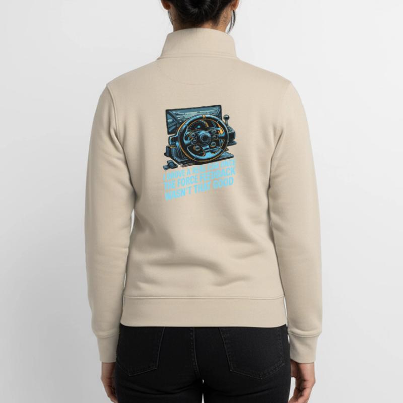 Ich bin einmal ein echtes Auto gefahren, das Force Unisex Organic Zip Sweatshirt von Stanley/Stella
