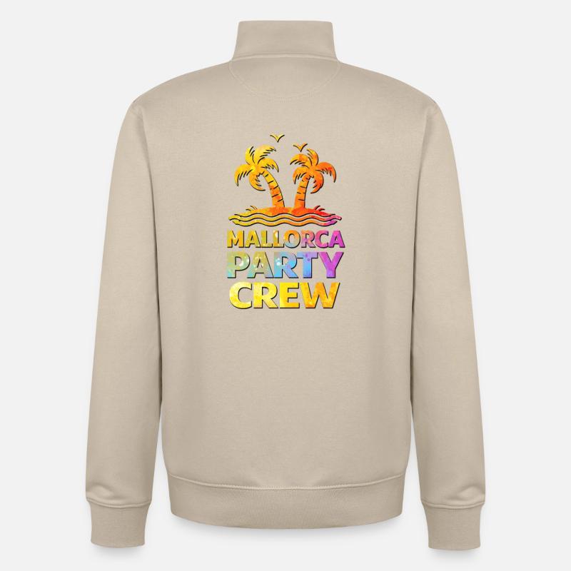 Mallorca Party Crew - Unisex Organic Zip Sweatshirt von Stanley/Stella - Cremebeige