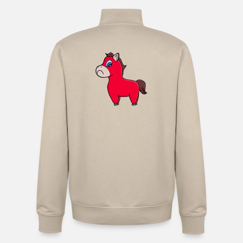 L’année du cheval triste - Sweat zippé unisexe en coton bio Stanley/Stella - beige crème